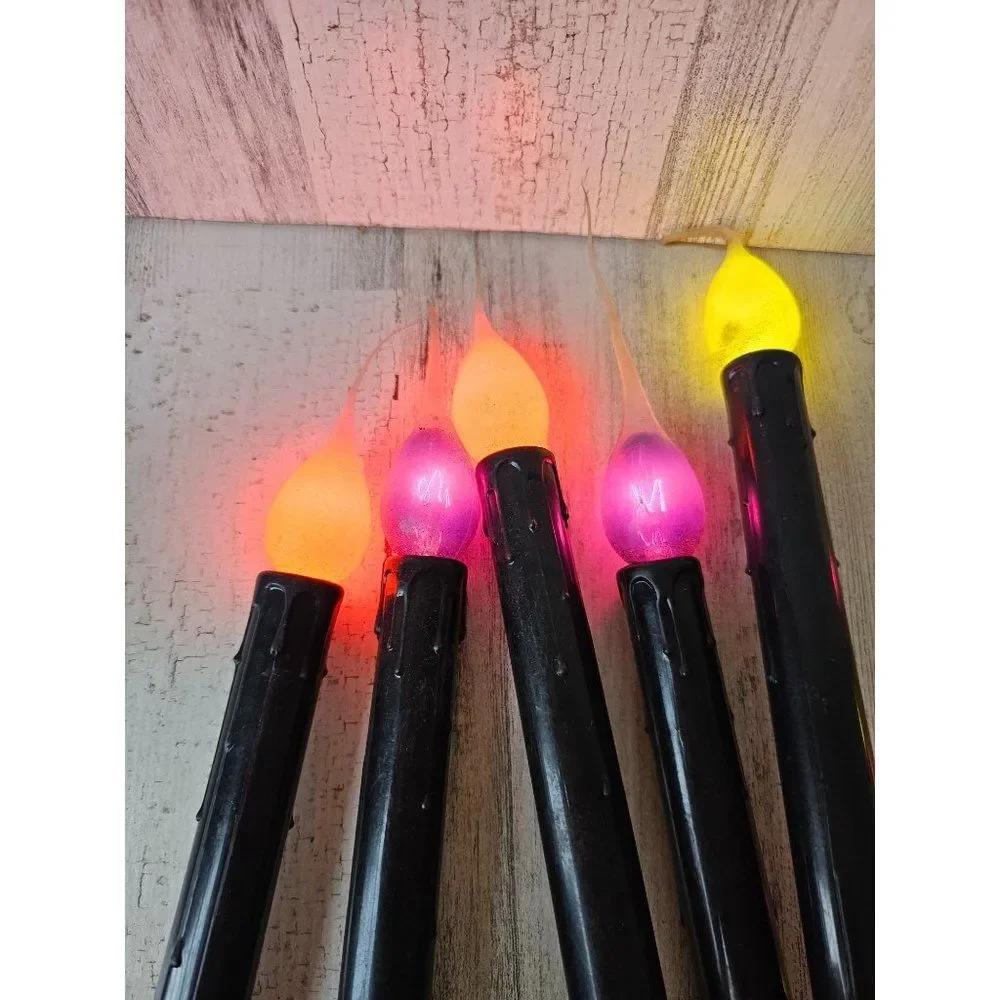 Vintage candle stake Halloween‎ light up pathway set vintage